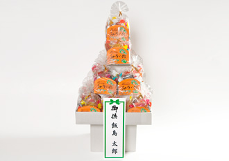 【特別注文】仏事 三方盛菓子 角袋入21個入