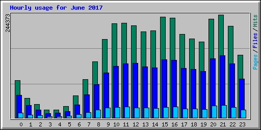 Hourly usage for June 2017