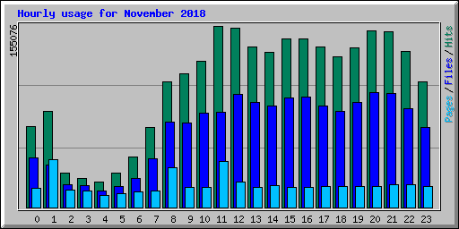 Hourly usage for November 2018